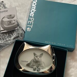 Nambe Silver Cat Picture Frame 3x5